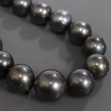 画像4: 南洋ブラックパールネックレス SILVER925金具 10.3-15.0mm 41cm (4)