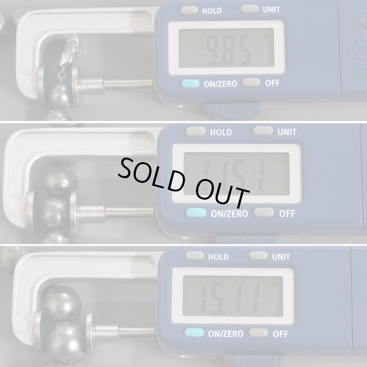 画像7: 南洋ブラックパールネックレス SILVER925金具 10.3-15.0mm 41cm (7)