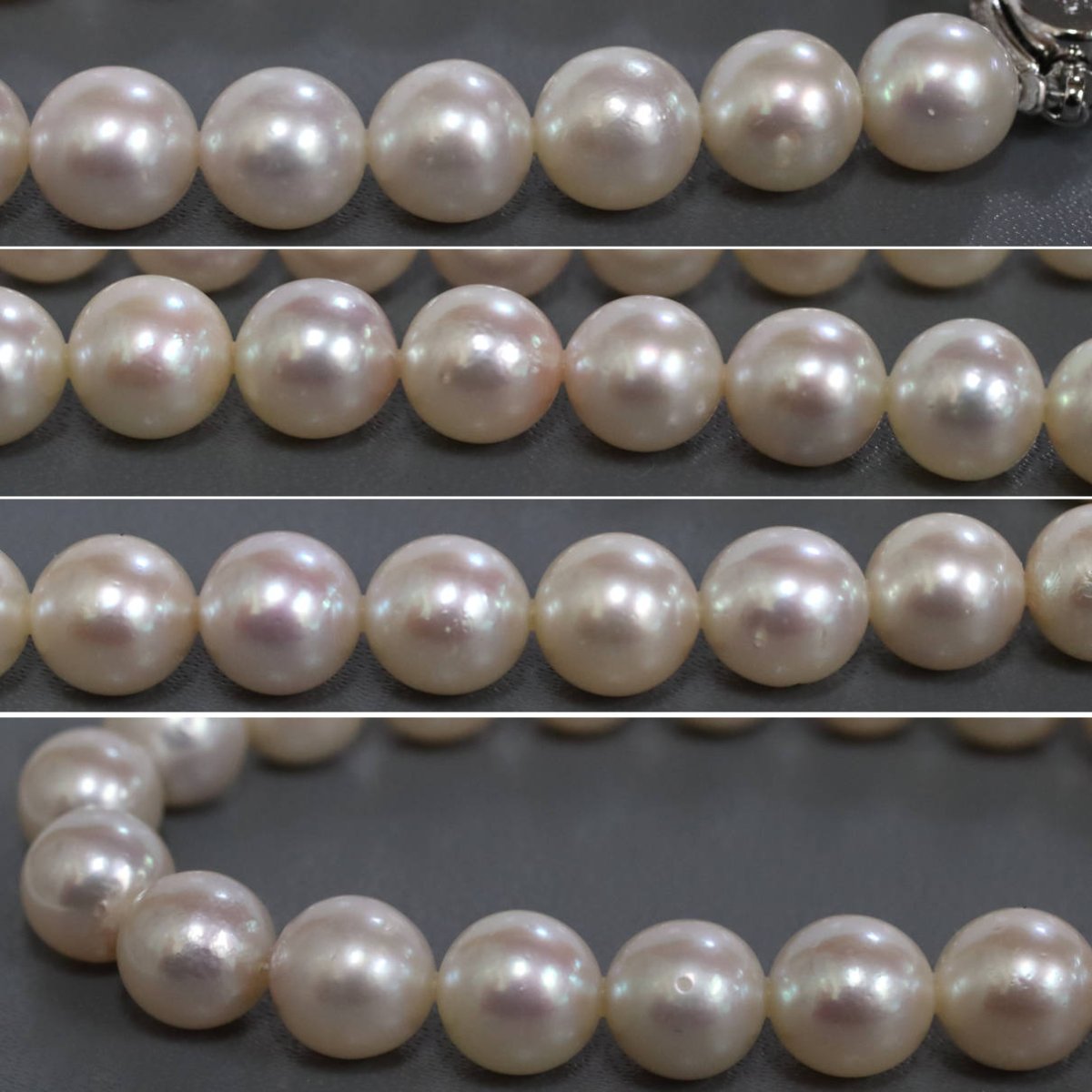 画像5: パールネックレス シルバー金具 8.6-8.8mm 49cm (5)