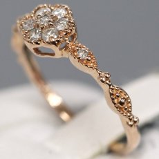 画像2: K10PGダイヤモンドリング D0.18 1.0g #8 (2)