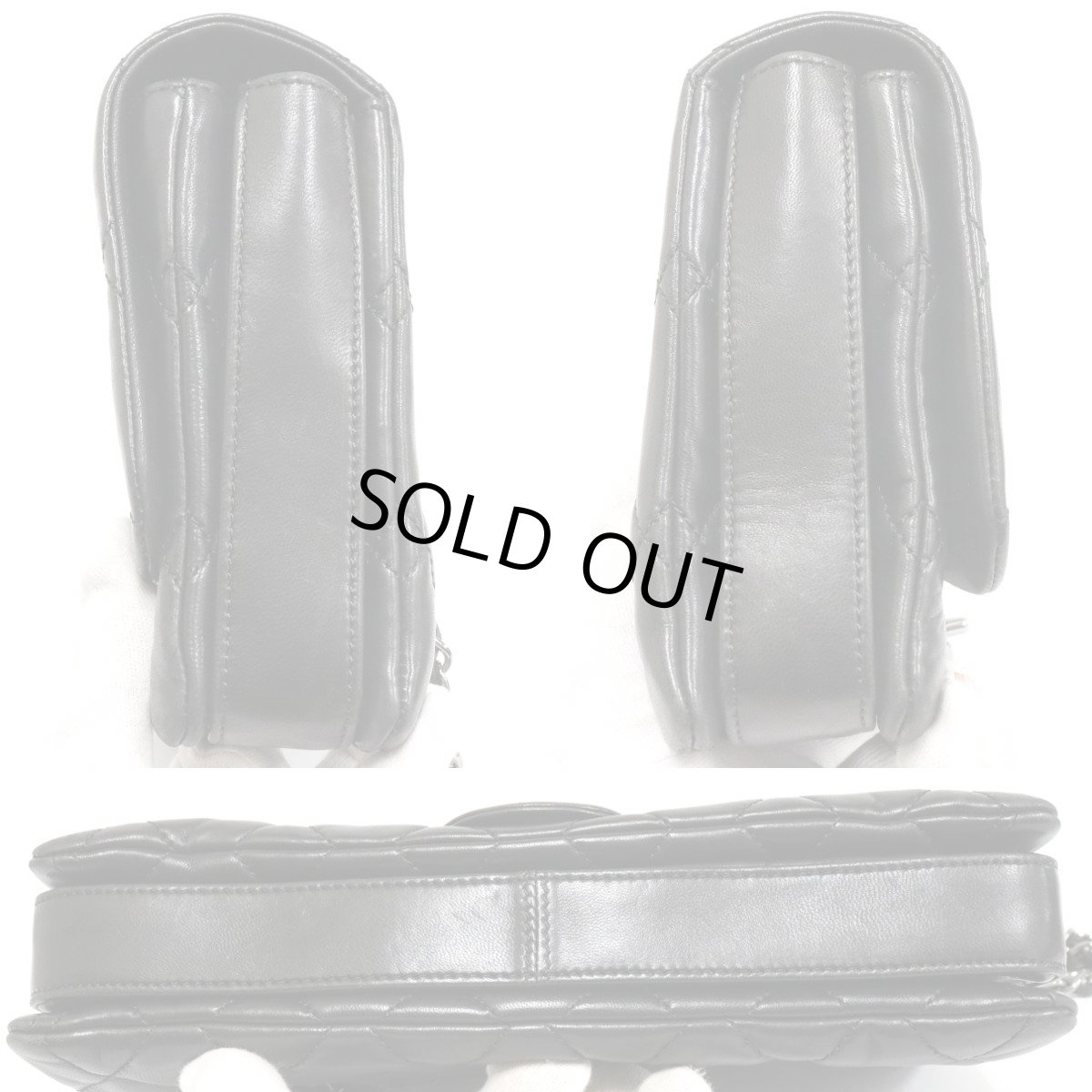 画像3: マトラッセ28 ラムスキン シングルフラップ Wチェーン シルバー金具(A68055)ギャランティ付 (3)