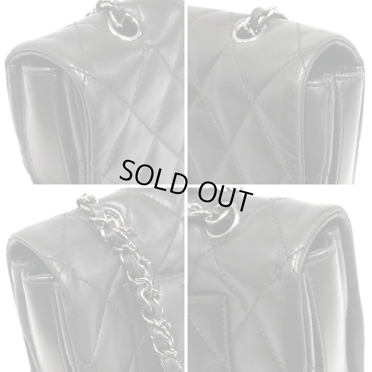 画像4: マトラッセ28 ラムスキン シングルフラップ Wチェーン シルバー金具(A68055)ギャランティ付 (4)