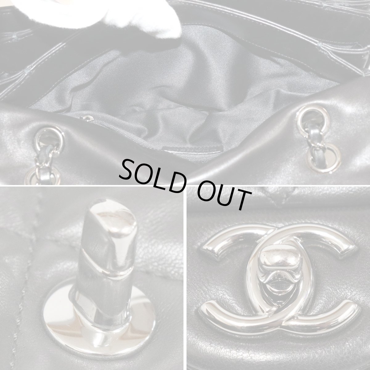 画像9: マトラッセ28 ラムスキン シングルフラップ Wチェーン シルバー金具(A68055)ギャランティ付 (9)