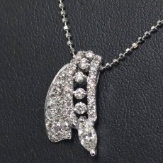 画像7: K18WGダイヤモンドペンダント D0.80 5.2g AJ付44cm (7)