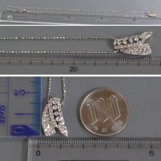 画像9: K18WGダイヤモンドペンダント D0.80 5.2g AJ付44cm (9)