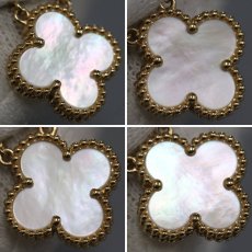 画像4: ヴァンクリーフ&アーペル ヴィンテージアルハンブラネックレス マザーオブパール 750YG 5.1g(VCARA45900) (4)