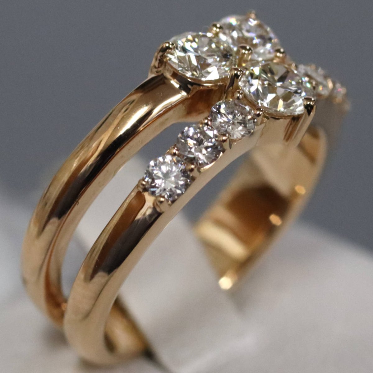 画像3: K18PGダイヤモンドリング D1.110 6.8g #12 (3)