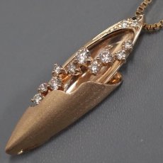 画像3: K18PGダイヤモンドペンダント D0.32 7.1g AJ付45cm (3)
