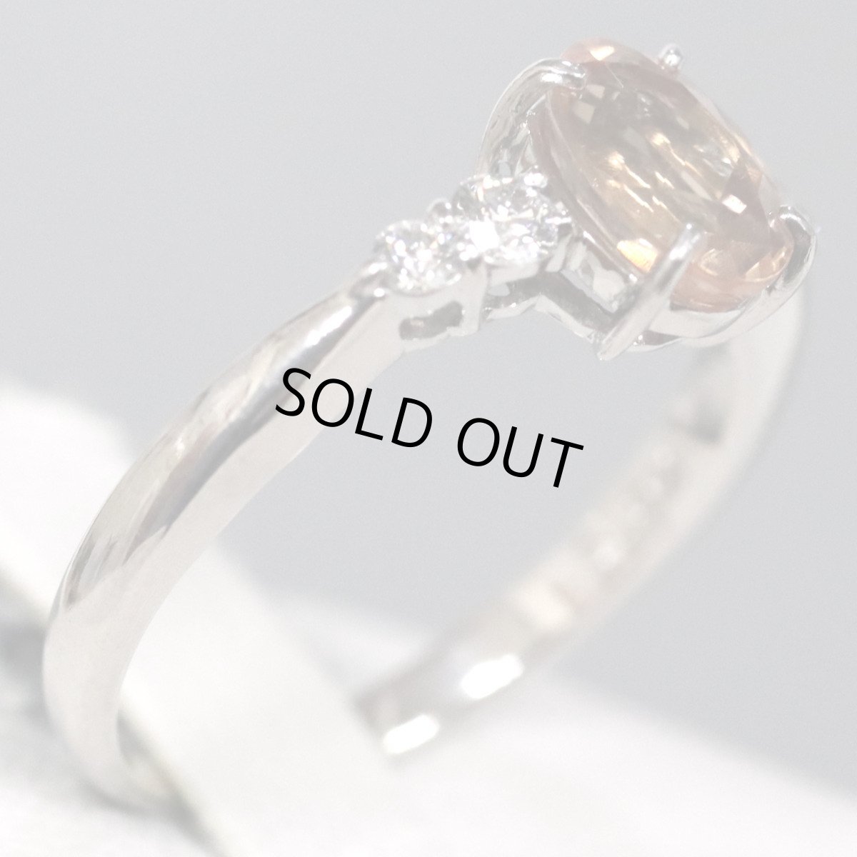 画像3: K18WGインペリアルトパーズダイヤモンドリング T1.06 D0.16 2.7g #11 鑑別書 (3)