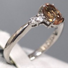 画像3: K18WGインペリアルトパーズダイヤモンドリング T1.06 D0.16 2.7g #11 鑑別書 (3)