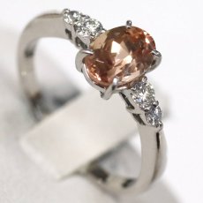 画像4: K18WGインペリアルトパーズダイヤモンドリング T1.06 D0.16 2.7g #11 鑑別書 (4)