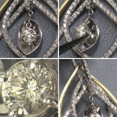 画像4: K18/K18WGダイヤモンドペンダント D0.153 D0.82 8.7g AJ付69cm (4)