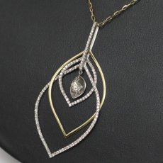 画像7: K18/K18WGダイヤモンドペンダント D0.153 D0.82 8.7g AJ付69cm (7)