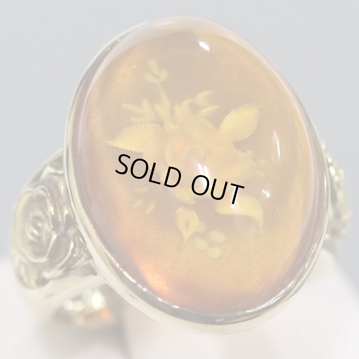 画像1: K18琥珀リング 9.5g #11 ソーティング (1)