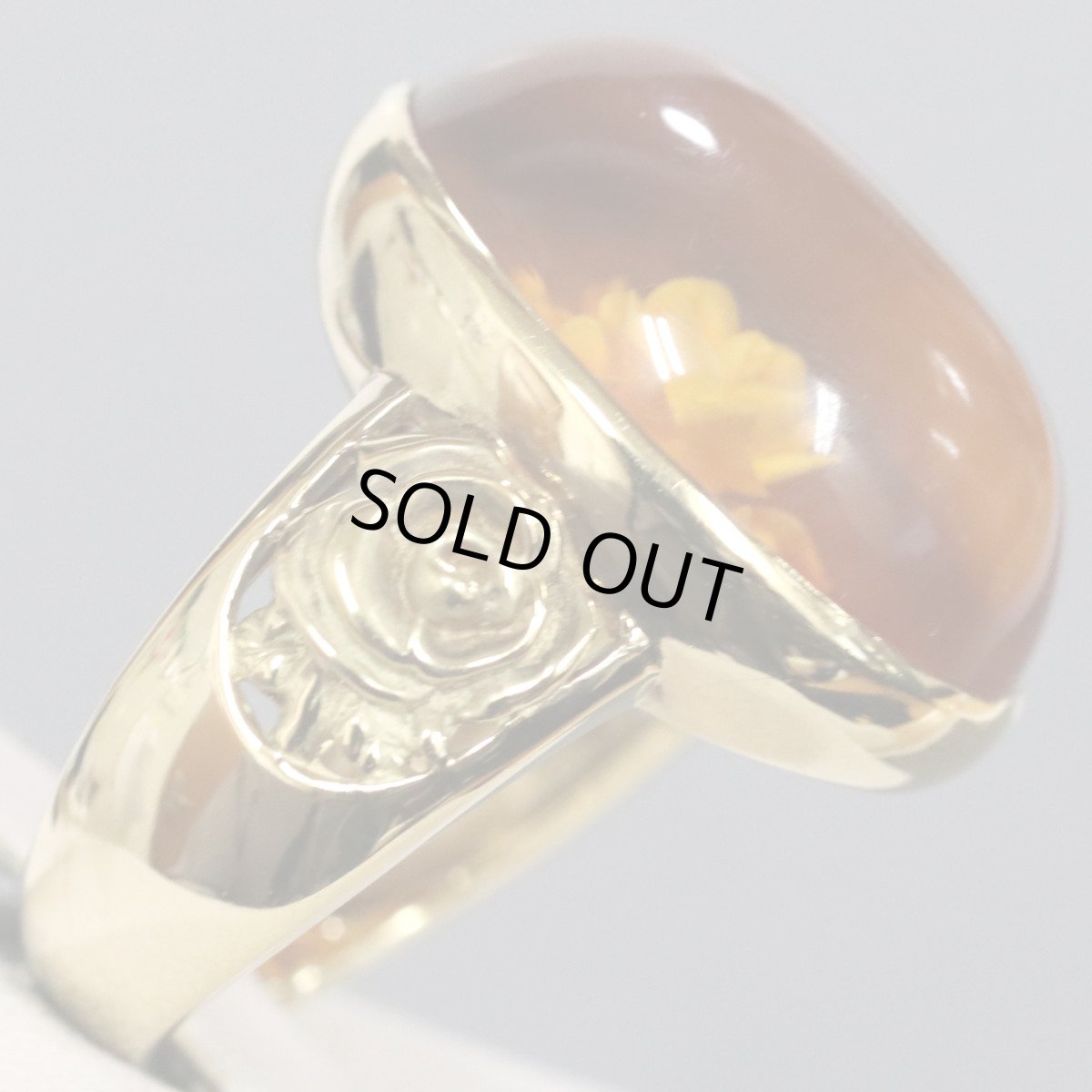 画像2: K18琥珀リング 9.5g #11 ソーティング (2)