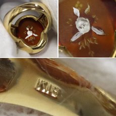 画像6: K18琥珀リング 9.5g #11 ソーティング (6)