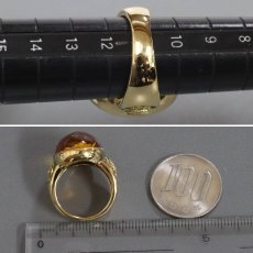 画像7: K18琥珀リング 9.5g #11 ソーティング (7)