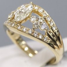 画像2: K18ダイヤモンドリング D0.515 D0.52 6.6g #14 (2)