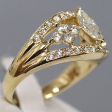 画像3: K18ダイヤモンドリング D0.515 D0.52 6.6g #14 (3)