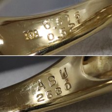 画像7: K18ダイヤモンドリング D0.515 D0.52 6.6g #14 (7)