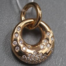 画像1: K18PGダイヤモンドペンダントトップ D0.25 3.7g (1)