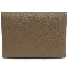 画像2: エルメス カルヴィ デュオ Z刻印/シェーブル/エトゥープ (2)