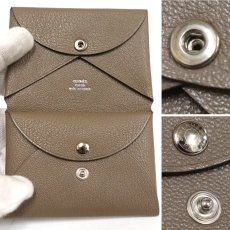 画像8: エルメス カルヴィ デュオ Z刻印/シェーブル/エトゥープ (8)