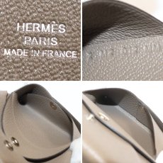 画像9: エルメス カルヴィ デュオ Z刻印/シェーブル/エトゥープ (9)