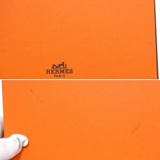 画像10: エルメス ノートカバー ユリスMM 四角P刻印/トゴ/ブルージーン レフィル100枚付 (10)