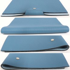 画像4: エルメス ノートカバー ユリスMM 四角P刻印/トゴ/ブルージーン レフィル100枚付 (4)