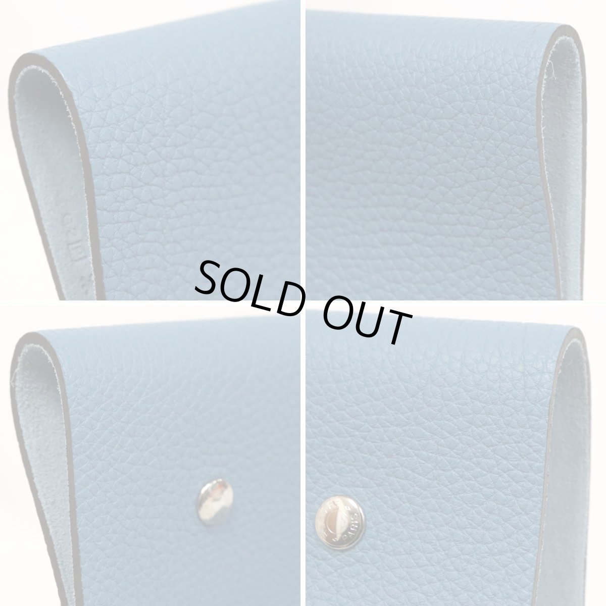 画像5: エルメス ノートカバー ユリスMM 四角P刻印/トゴ/ブルージーン レフィル100枚付 (5)