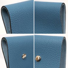 画像5: エルメス ノートカバー ユリスMM 四角P刻印/トゴ/ブルージーン レフィル100枚付 (5)