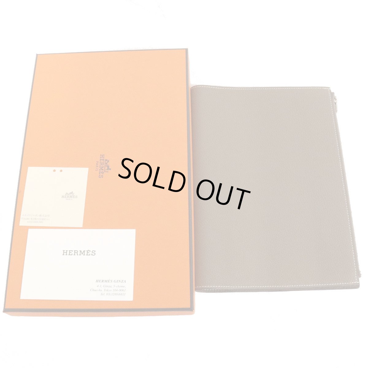 画像1: エルメス ノートパッド EAジップ A5サイズ Z刻印/トリヨンクレマンス/エトゥープ (1)