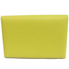 画像2: エルメス ポシェット カルヴィMM D刻印/ヴォーエプソン/ライム ポーチ付 (2)