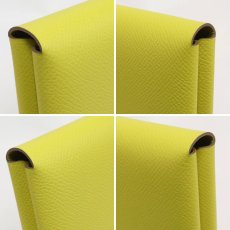 画像3: エルメス ポシェット カルヴィMM D刻印/ヴォーエプソン/ライム ポーチ付 (3)