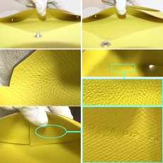 画像8: エルメス ポシェット カルヴィMM D刻印/ヴォーエプソン/ライム ポーチ付 (8)