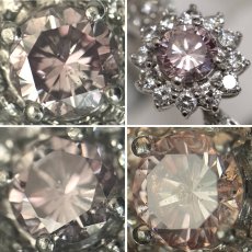 画像4: Pt900ピンクダイヤモンド/ダイヤモンドリング PD0.29 D0.53 5.5g #8 鑑定書 (4)