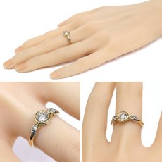 画像10: K18/Pt900ダイヤモンドリング D0.458 D0.11 4.8g #14 (10)