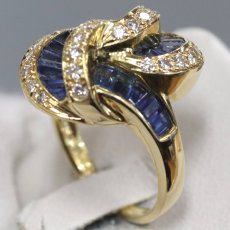 画像3: K18サファイアダイヤモンドリング S2.53 D0.57 9.4g #13 (3)