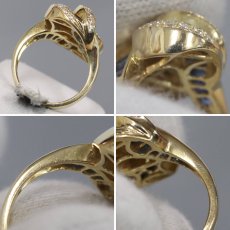 画像5: K18サファイアダイヤモンドリング S2.53 D0.57 9.4g #13 (5)