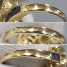 画像6: K18サファイアダイヤモンドリング S2.53 D0.57 9.4g #13 (6)