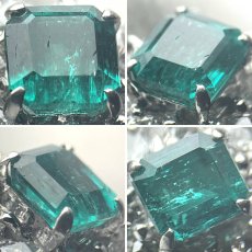 画像5: Pt900エメラルドダイヤモンドリング E0.48 D0.36 4.9g #10.5 (5)