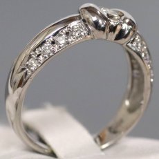 画像2: Pt900ダイヤモンドリング D0.41 4.7g #10 (2)