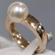 画像2: ヨンドシー K18PGパールリング 9.1mm 8.4g #12 (2)