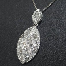 画像6: K18WGダイヤモンドペンダント D1.00 5.3g AJ付44cm 鑑別書 (6)