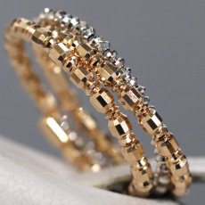 画像2: K18PG/Pt850リング 1.6g #12-15 伸縮式 (2)