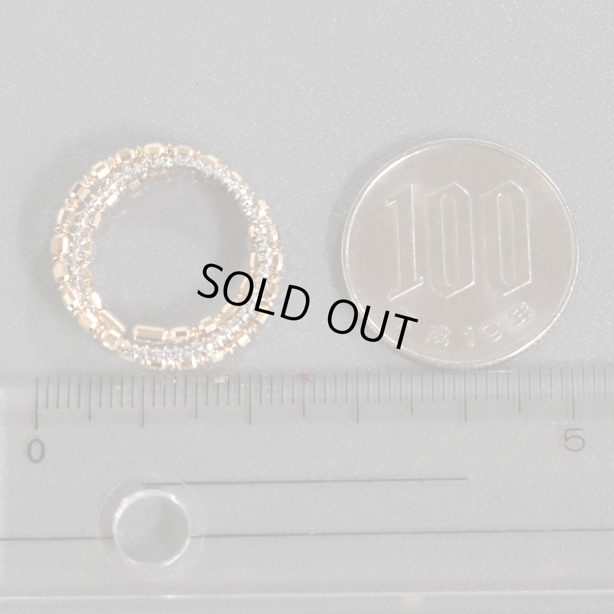 画像7: K18PG/Pt850リング 1.6g #12-15 伸縮式 (7)