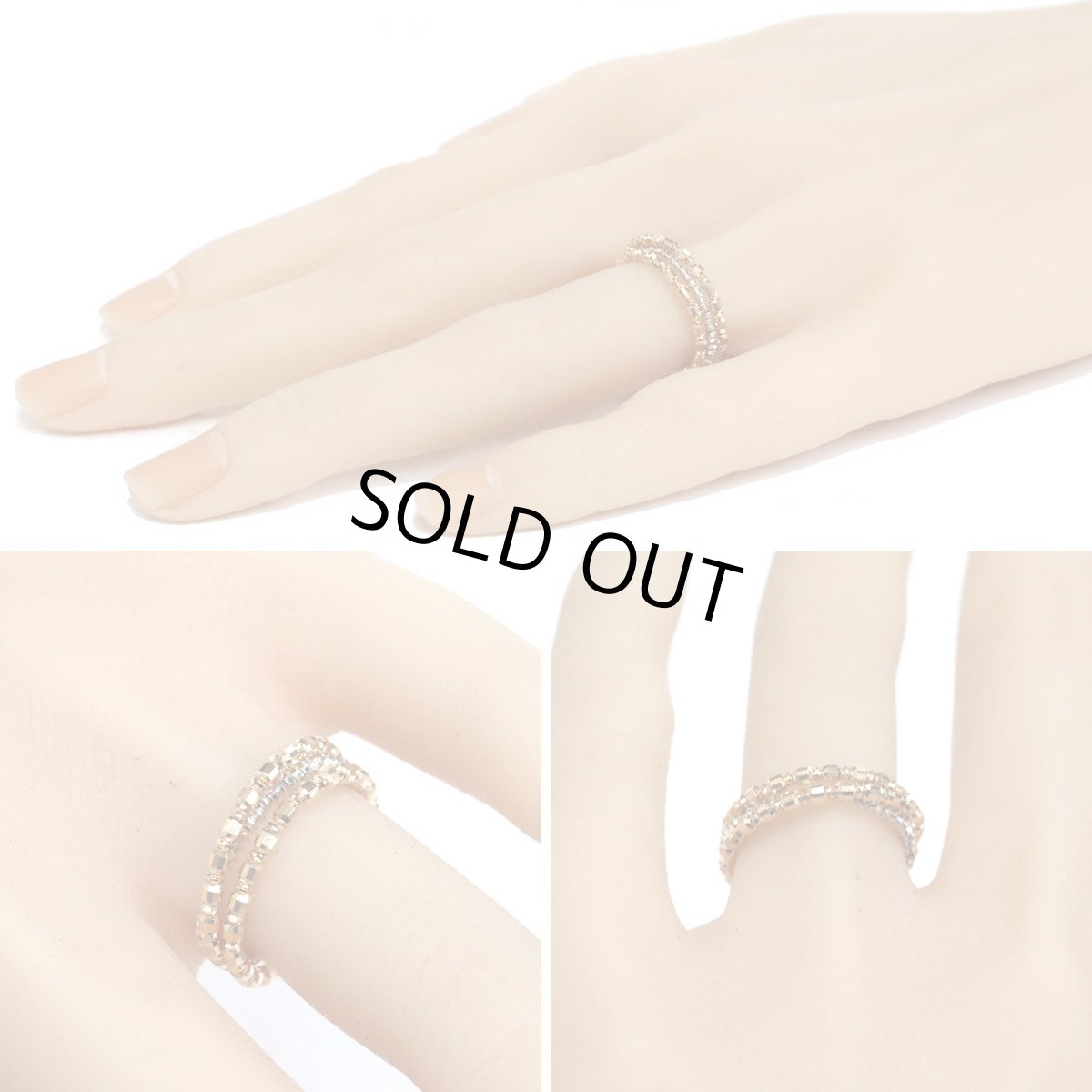 画像9: K18PG/Pt850リング 1.6g #12-15 伸縮式 (9)