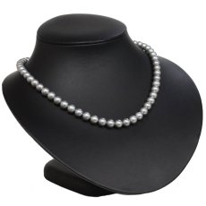 画像1: タサキ グレーパールネックレス シルバー金具 7-7.5mm 42cm (1)