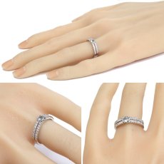 画像10: ヴァンドーム K18WGアクアマリンダイヤモンドリング D0.18 3.7g #11 (10)